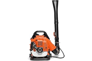 BOUDECH Souffleur à dos 43cc 1.25Kw Souffleuse d'épaule semi-professionnelle avec vitesse de soufflage des feuilles jusqu'à 150Km/h.