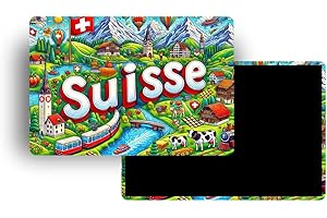 FITYO Magnets Frigo – 150 Pays au Choix – Souvenirs Touristiques Pays du Monde – Aimants Décoratifs Réfrigérateur – Cadeau Voyage – Style Traditionnel – 5,4 x 7,8 cm – 1 Unité (Suisse)