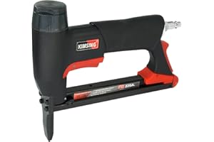 KIMSING 71/16 22 Gauge Pneumatic Upholstery Stapler with Long Nose, 71 Type 9mm Crown Fine Wire Stapler, 6-16mm Length Staples, Air Stapler for Furniture and Fabric