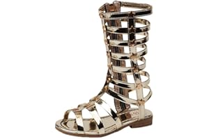 BININBOX Sandali gladiatore al ginocchio da ragazza Estate Moda Casual Stivali Alti al Ginocchio Scarpe retrò