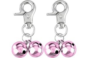EXPAWLORER 2 Pack Cat Bell - Dog Cat Collar Bell Loud, Pet Jingle Bells Training Charm Pendants Jewelry Small Bells for Dog Cat Collar Necklace, Tracker for Save Birds