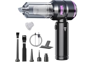 NCTOBEROWS Handstaubsauger Schnurlos, 22000Pa Leistungsstarker Auto Mini Staubsauger, Wiederaufladbar Tragbarer Leichter Staubfänger für Haus Auto Teppich Treppe Haustier Haar Tiefenreinigung (schwarz lila)