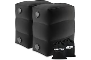 Maliton Nadmuchiwana poduszka pod nogi, łóżko podróżne dla malucha, fotelik samochodowy dla dzieci, regulowana wysokość, poduszka na nogi, do samolotu, domu, biura (czarna, 2 sztuki)