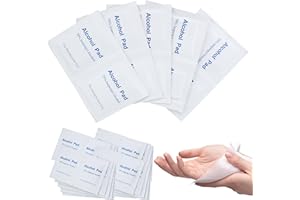 JJPJL 50 Piezas Toallitas Alcohol 10x15cm,Alcohol 70%,Desechable,Para Limpieza de Móviles,Ordenadores,Gafas,Mesa de Comer
