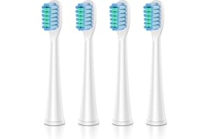 Dada-Tech Têtes de rechange pour brosses à dents électriques pour enfants DT-KE6 et DT-KE7 - Lot de 4 (Blanc)
