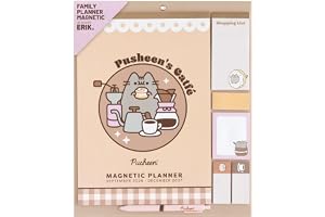 Grupo Erik Magnetic Calendar For Fridge 2027 - Pusheen Gifts for Family | Family Planner Calendar 2027 with Stickers, Pen, Shopping List, Sticky Notes
