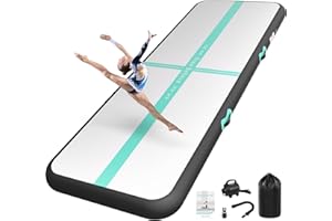 SPORTBOB Tappeto Ginnastica Artistica 2/3/4/5/6m Spessore 10/15cm, con Electric Pump 600W,Tumbling Mat,Tappeto Ginnastica da Casa, Tappetino Palestra per Gym, Home,Esterno, Fitness, Yoga