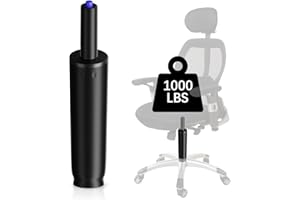 Mastery Mart Gasdruckfeder für Bürostühle, Länge 251mm - 346mm Gasdruckfeder, Gasdruckdämpfer Belastbar bis 450 kg, Bürostuhl Ersatzteile, TÜV, Klasse 4, Universelle Passform (Schwarz, Nicht für 1KEA)