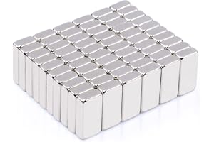 MIN CI 12x6x3mm Imanes de Neodimio Pequeños,60pcs Imanes Potentes Rectangulares Imanes de Nevera para Pizarra Magnética Oficina Cocina Almacén