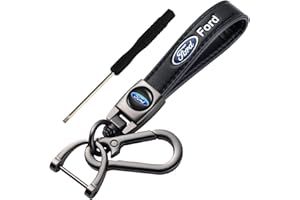 GJNMYSD Car Key Ring for Women and Men - Key Fob Accessories, Family Present, Leather Key Holder, Heavy Duty Large Rings