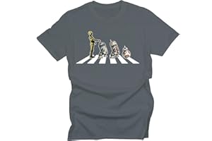 GP-Tees Abbey Road Droids Space Wars Sci Fi Movie Film Inspired Premium Quality Modern Fit T-Shirt Top for Men