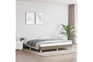 ‎VIDAXL vidaXL Rama łóżka bez materaca, taupe, 180x200 cm, obita tkaniną