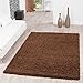 Produktbild T&T Design Shaggy Teppich Hochflor Langflor Teppiche Wohnzimmer Preishammer Versch. Farben, Größe:120x170 cm, Farbe:braun