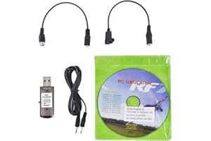 LYXMY Câble USB simulateur de vol 22 en 1 RC Drone Wire Dongle pour RealFlight G7 avec câble audio de 1,5 m, noir