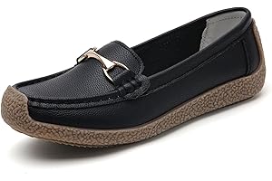 Rodawu Mocassin Femme Cuir Chaussures Bateau et Mocassins pour Femmes Confortable Loafers Plates Chaussures de Conduite Chaussures Décontractées Femmes