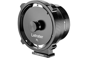 Letrater PL-EOS R Lens Adapter for PL Lens Convert to Canon RF Cameras e.g. EOS R, RF, R5, R6, C70, Komodo Cameras, Matte Black