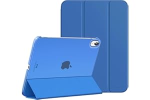 MoKo Case for iPad 10th Generation 2022, Slim Stand Hard PC Translucent Back Shell Smart Cover Case for iPad 10th Gen 10.9 inch 2022, Support Touch ID, Auto Wake/Sleep, Cobalt Blue