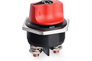 TAWVEML Car Battery Disconnect Switch MAX 12-32V DC 300A Cont 450A INT Battery Power Cut Off Master Switch Disconnect Isolator for Marine Car RV Truck ATV Vehicles and Boat (300A)