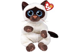 Ty - Beanie Babies - Pluszowy Miso Kot 15 cm, Szary, TY40548