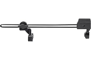 Pronomic MCH-100G Soporte para micrófono (compatible con Pronomic MCM-100 micrófono instrumental para guitarra y bajo acústico) negro