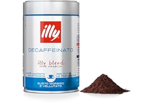 Illycaffè Illy Descafeinado - Café Molido del Tueste, 1 Lata de 250 G