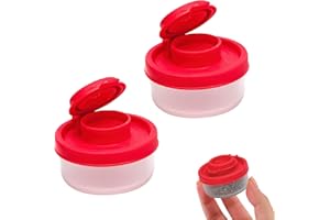 SODWES Lot De 2 Salière Et Poivrière En Plastique Transparent,Mini Salière,Blender Bottle,Salières Et Poivrières En Déplacement,Salière Et Poivrière,Mini Shaker Pour Camping, Randonnées, Cuisine Extérieure