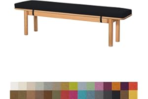 DQWJYYDS Cuscino per panca da giardino 100x40x3 CM Cuscino imbottito per panca sedie a sdraio altalena patio interno panche da giardino esterne Sedili Pranzo Per Cucina,Nero