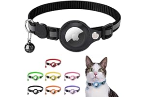 MIRUMIRU Bubble Cat Collare Bubble Cat per Airtag, accessorio compatibile Apple Airtag, sicurezza anti-strangolamento per gatti e cuccioli, GPS non incluso. (Nero)