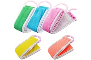 UNGFU MALL 3pcs Loofahs Gommage Arrière Loofah Exfoliant Pour Douche Double Face Sangle De Récurage Corps Éponge De Bain