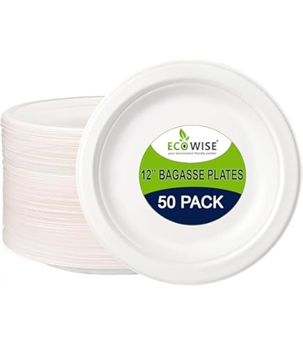CaterCo Bagasse Sugarcane 12oz / 340ml Bowls - Strong, Disposable, Biodegradable, Compostable Eco-Friendly White Paper Bowl For Soup, Salad, Dessert, Party, BBQ - 12oz Bowls - 200 Pack - View #2