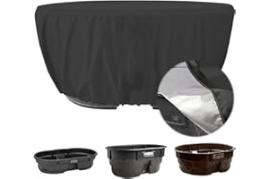 BestYiJo 420D Oxford Impermeable Cubierta de Tanque para Mantener Limpio su Tanque de Agua, Bañera o Piscina, Cubierta para Piscina al Aire Libre Tanque de Galones (1 * 100 Galones)