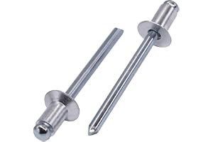 SKIR'CO (100 st) persiennnitar i aluminium 5,0 x 8 mm, ståldorn popnitar, kupolhuvud, DIN 7337 nitar