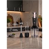 Trinity 900 W Paslanmaz &Ccedil;elik Blender Seti, Doğrayıcı ve &Ccedil;ırpıcı, Siyah