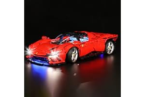 LocoLee Zestaw świateł LED kompatybilny z LEGO Ferrari Daytona SP3, zestaw oświetlenia LED, kompatybilny z LEGO 42143 Technic Ferrari Daytona, tylko zestaw świateł, nie model (wersja standardowa)