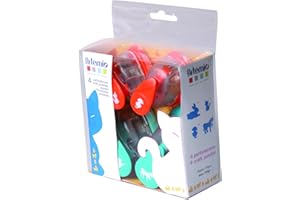 Artemio 10003017 Kit de 4 Perforatrices Animaux Plastique Multicolore 11,2 x 4,59 x 14,7 cm