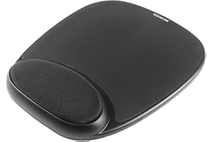 Kensington, Podkładka pod Mysz ze Wsparciem Nadgarstka - Ergonomiczna Żelowa Podkładka do Myszy Laserowych i Optycznych, Antypoślizgowy Spód, 238 x 38 x 330 mm, Kolor: Czarny (62386)
