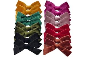 HCIMOOY 16 pezzi Baby Girl Hair Bow Clips Barrettes Clip a Coccodrillo Accessori per Capelli per Ragazze Toddler Kids Ragazzi e Ragazze Grandi, 8 Paia (M689)