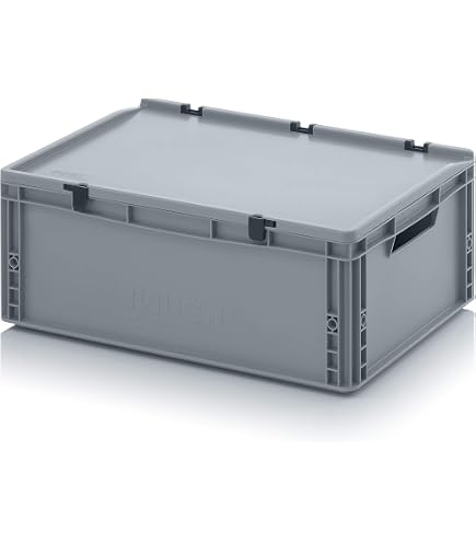 Auer Euro Conteneur EG 8642 Caisse Plastique 80x60x42 Cm 172L Avec Poignées Ouvertes - Empilable Et Robuste