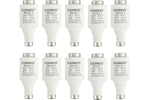 SIGANDG 10A DII E27 R021 spiralkeramiska säkringar gG diazed säkringsinsatser 500 VAC för kabel- och kabelskydd (förpackning