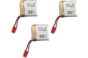 YUNIQUE GREEN-CLEAN-POWER - Zestaw 3 Baterii Li-Po 3.7V 380mAh do Drona Syma X21, X21W | Przedłużony Czas Lotu | Łatwe w Instalacji, 7.6x2.7x2.5 cm, 29g