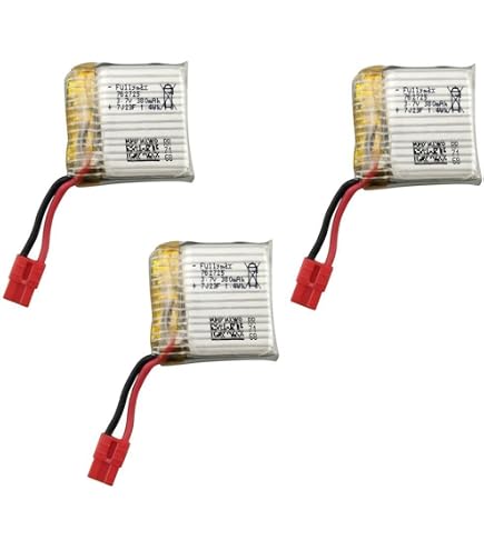 Batterie LiPo 3.7V 380mAh Pour Drone Hubsan X4, Syma X11, HS170 - Rechargeable, Dimensions 38x20x7.5mm - 3