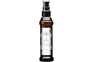 ‎EARTHLY BODY MKS Eco Oil Light, Original - 2 fl oz - Haarstyling-Elixier - Marokkanisches Arganöl, Hanfsamenöl - Ideal für feines Haar - Spendet Feuchtigkeit, pflegt das Haar und kontrolliert Frizz