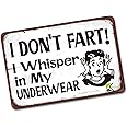 Kruzroyal FM190 I DON'T FART! I WHISPER IN MY UNDERWEAR Novelty Funny Gift Idea Glossy Rectangle Metal Fridge Magnet