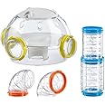 Ferplast Hamster Tube Set, Hamster Cage Accessory, Total 4 pieces, includes Housing Module for Hamsters Home, Transparent Hamster Tunnels Ventilation Holes, Curves and Fittings, KIT LAB Hamster Toys