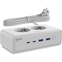 VOOMY Listwa zasilająca 20W USB-C Szybkie Ładowanie - 2 Porty USB ...
