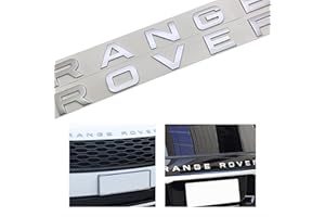 YK ZAOOER 1Set 3D Head Couverture De Capot Lettres Avant Emblème Sportif Ligne Badge Lettre Emblème Autocollants Logo Decal,Matt Silver