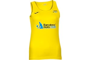 Barcelona Padel Tour - Camiseta Técnica de Tirante Ancho para Mujer - En Tejido Micro Mesh Transpirable y Estampación Especial de Pádel - Ropa Deportiva