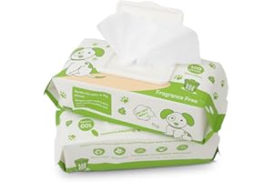 OIRLVCE 200Pcs Pet Wet Wipes, Hypoallergenic, Cleaning and Hydrating, for Full Body, Eye Wipes, Ear Wipes, bum & paw, Fragrance Free, Dog Grooming Wipes