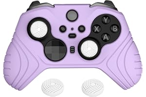 PlayVital Cover Custodia per Xbox Elite Series 2 Controller Skin Protettiva Silicone Antiscivolo Copri Levette Analogiche per Xbox Elite Series 2 Core Joystick(Samurai Edizione)-Malva