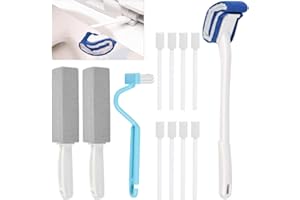 FOCCTS 12 Kit de Piedra Pomez Limpieza,Cepillo de Inodoro Piedra Pómez con Mango,Limpiador de Inodoro de Piedra,Piedra Pomez,Cleaning Block para WC,Baño,Piscina,Limpieza del Hogar